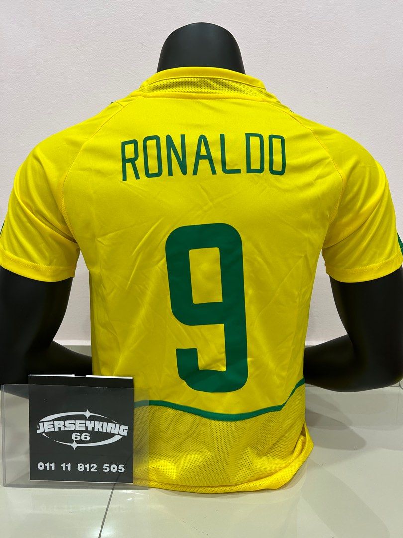 [Retro] Brazil World Cup Final 2002 Home Jersey - Ronaldo/9, Men's ...