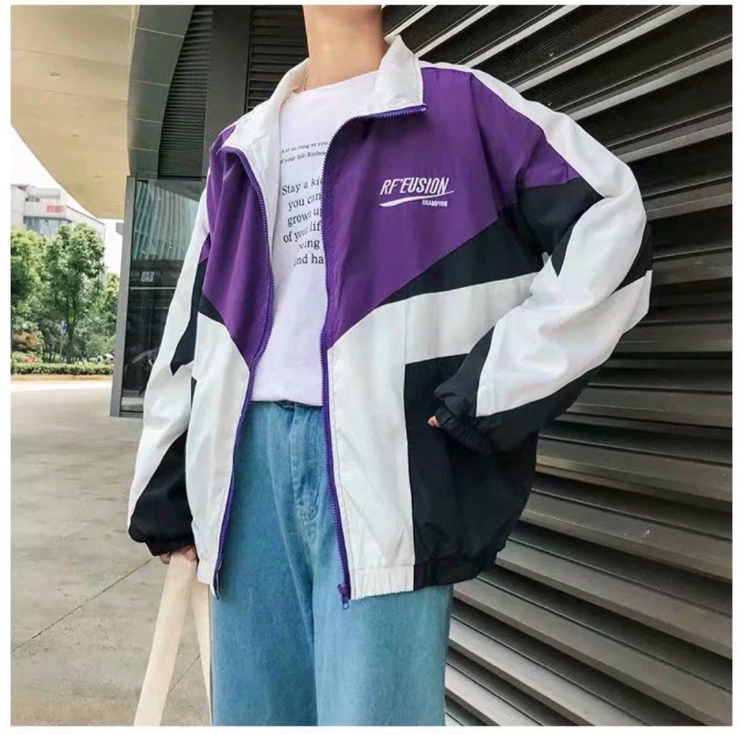 Purple and white jacket outlet
