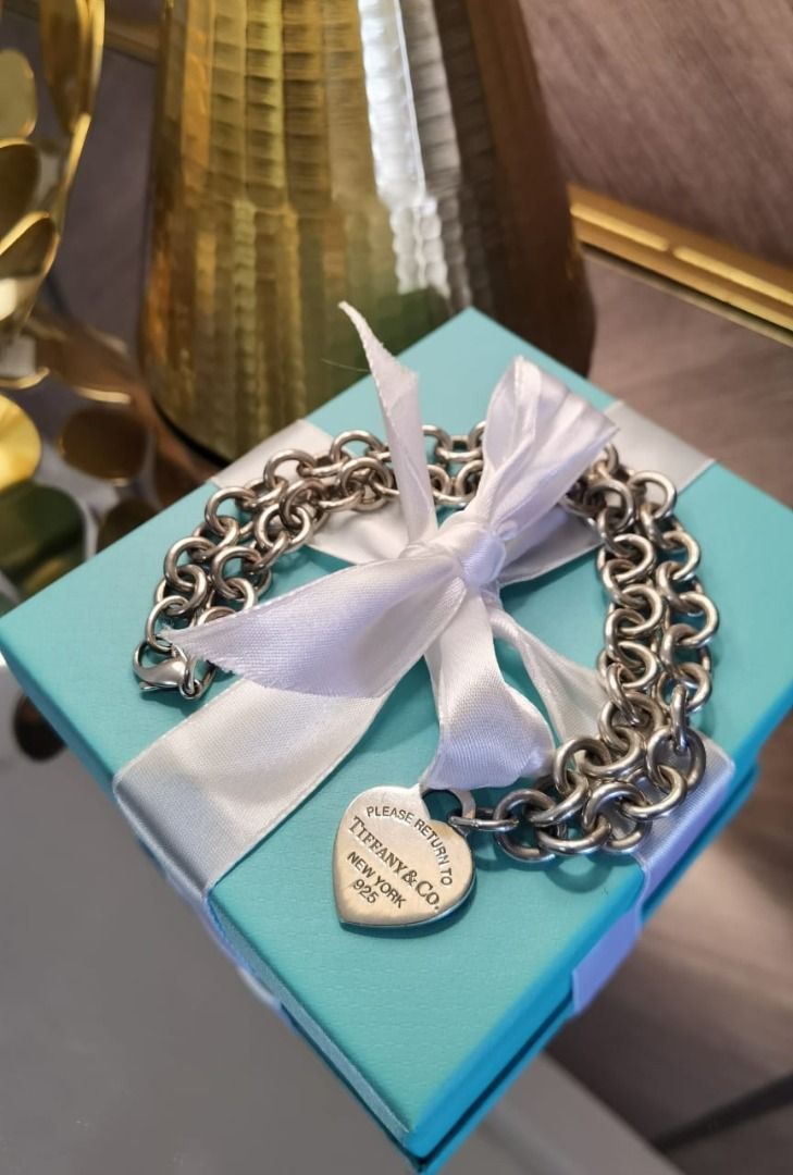 SALE RETURN TO TIFFANY Heart Tag Chain Link Necklace