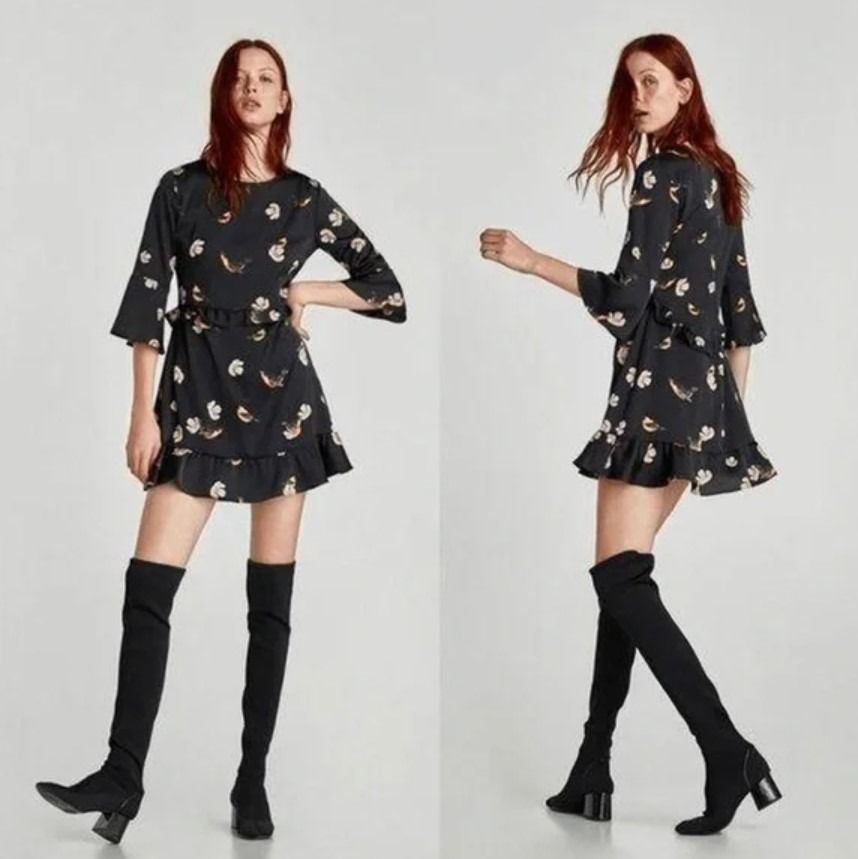Zara hot sale bird dress