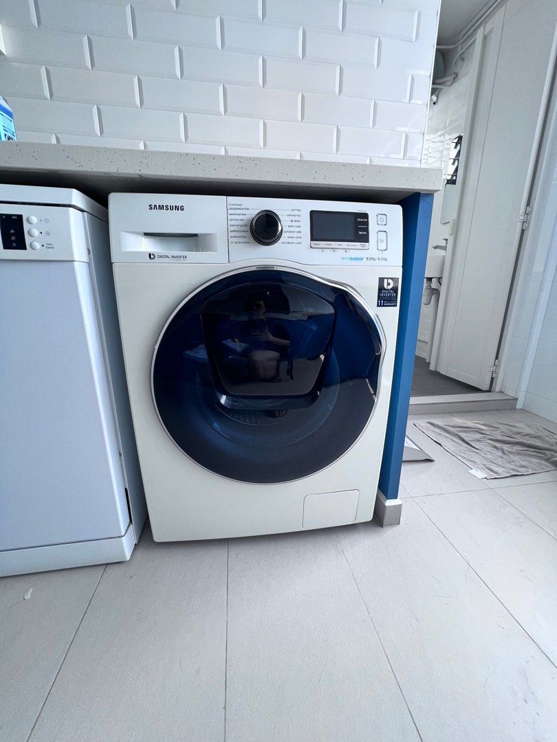 Samsung 2 in 1 Washer Dryer 6kg/8kg FREE Delivery WD80K6410OW/SP, TV
