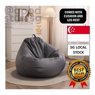 [SG FREE 🚚] 130cm x 110cm / 120cm x 100cm Waterproof Tech Cloth Beanbag Lazy Minimalist Sofa Seat Cushion Dining Room Bedroom Comfort Chair