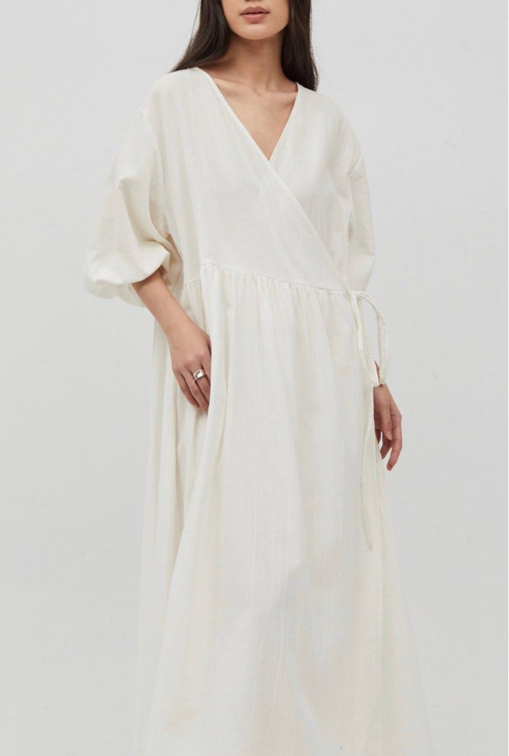 White cotton linen dress sale