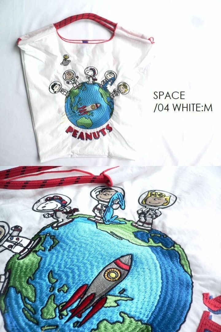 Snoopy x Ball&Chain 聯乘款限定版刺繡環保袋手挽袋（SPACE M size 