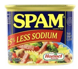 SNR- 2 cans of Spam 25% Less Sodium