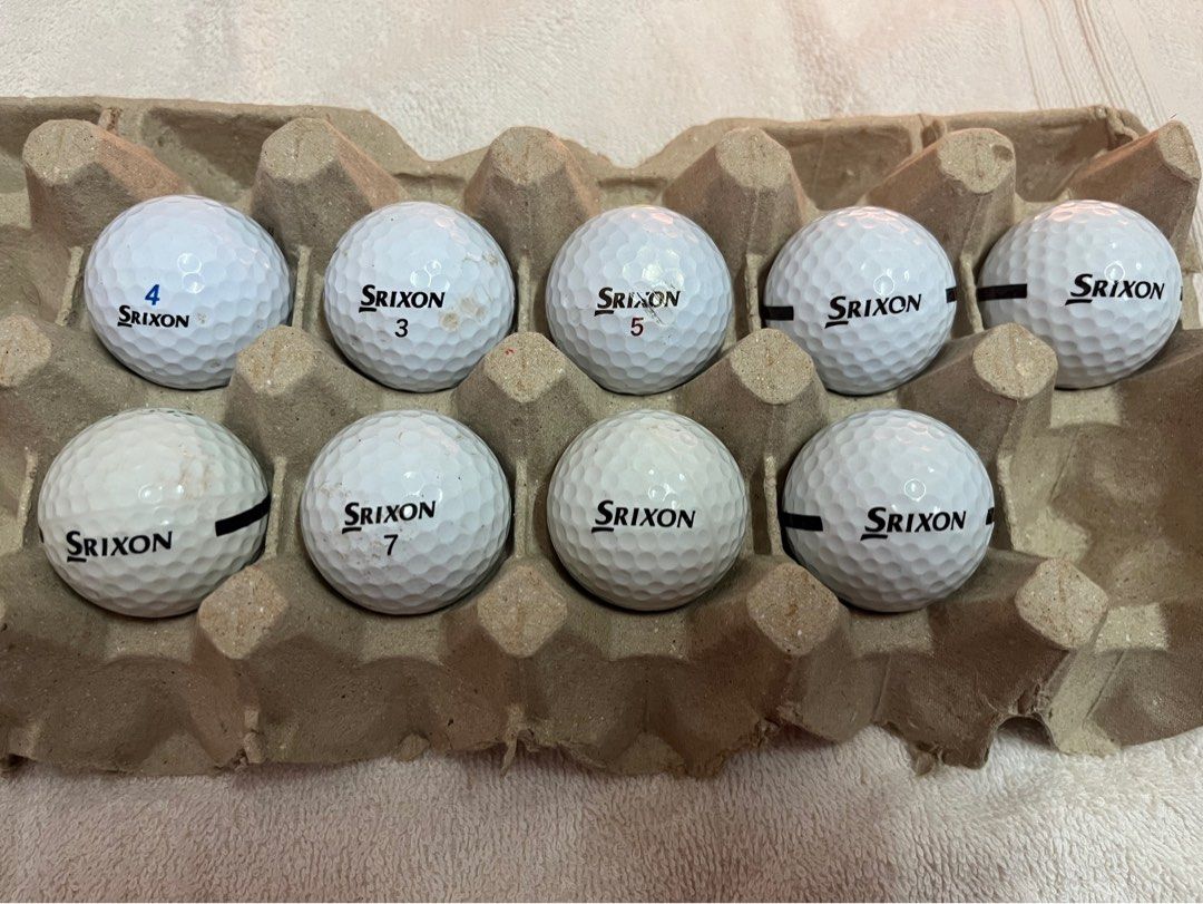 Srixon golf ball 9 pcs, Sports Equipment, Sports & Games, Golf on Carousell