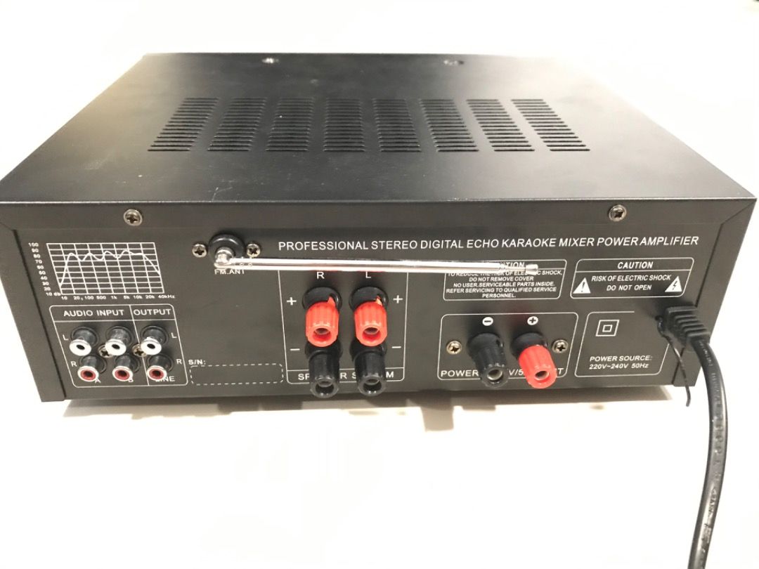 Stereo digital echo karaoke mixer power amplifier, Audio, Soundbars, Speakers & Amplifiers on