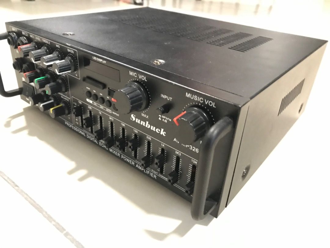 Stereo digital echo karaoke mixer power amplifier, Audio, Soundbars, Speakers & Amplifiers on