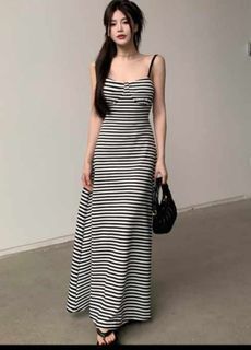 Stripe maxi dress