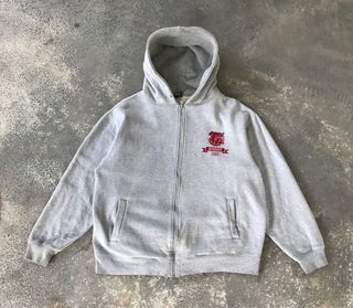 Stussy bulldog zip up hoodie