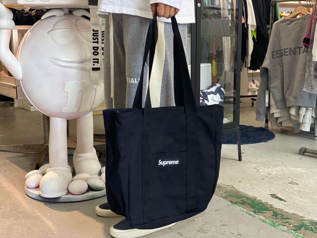 Supreme fw20 canvas tote bag 100% Real shoulder bag 真品正品