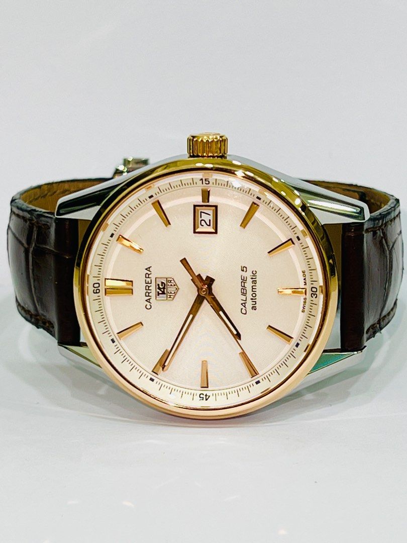 Tag heuer carrera hot sale calibre 5 18k gold