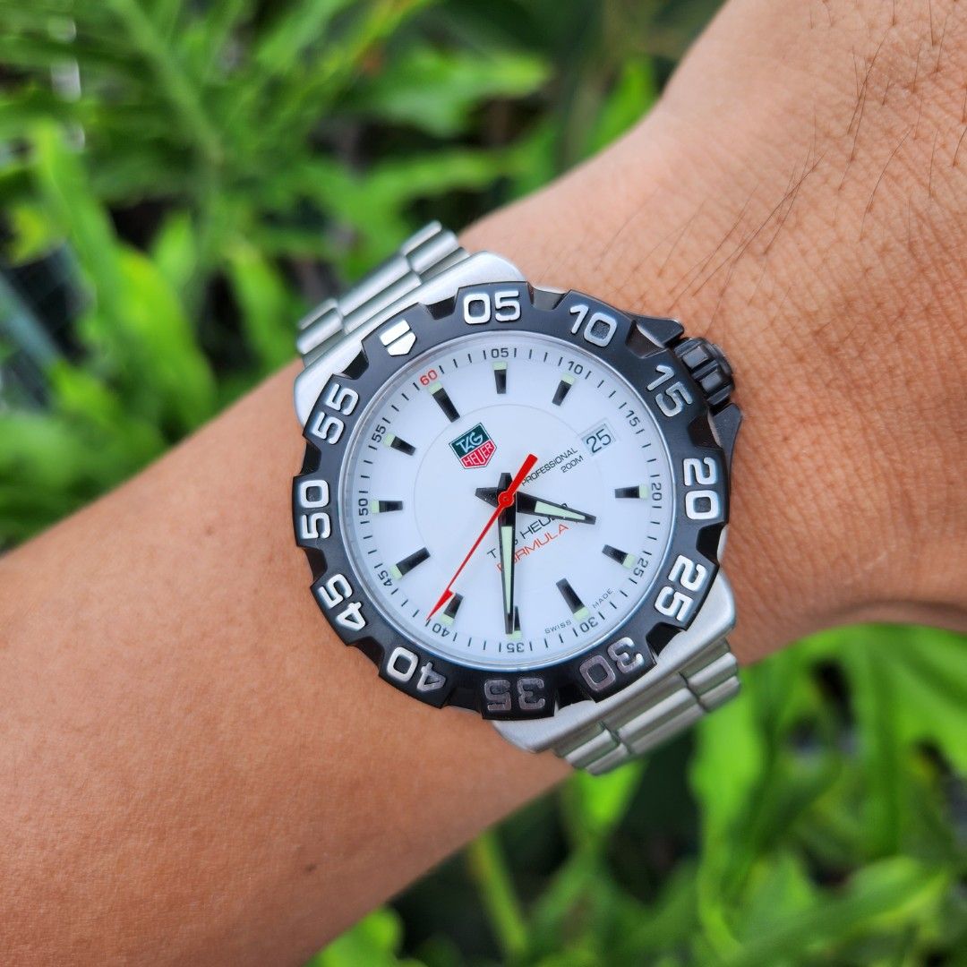 Tag heuer cheap f1 white face
