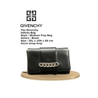 Tas Wanita Givenchy Infinity Medium Flap Bag Leather Black