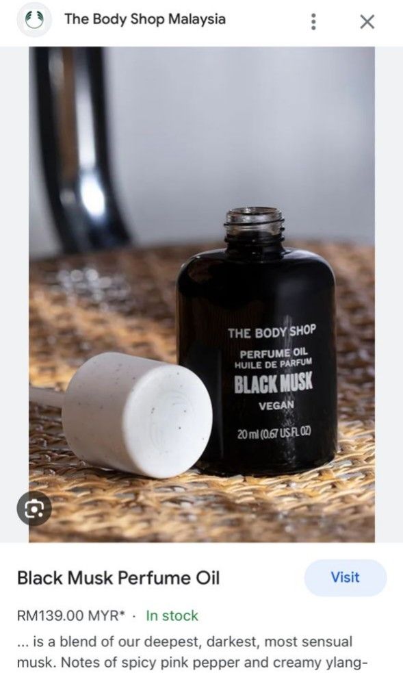 Body shop black clearance musk perfume oil review