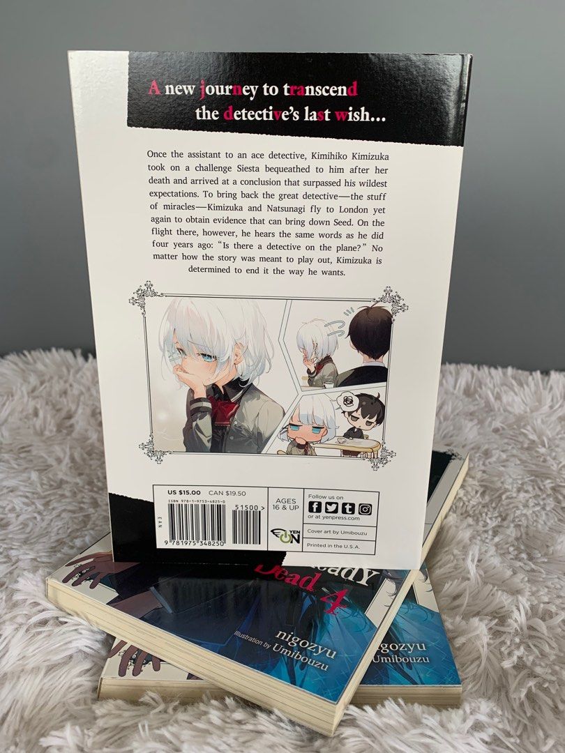 The detective is already dead vol.4 (Category: Storybooks) located in Quezon City. Submitted by gmcompanies_luxviolet (Listing ID 1257094055, Image 2). Description: This is a work of fiction, Names, Characters, places, and incidents are the products of the authors imagination or are used fictitiously..