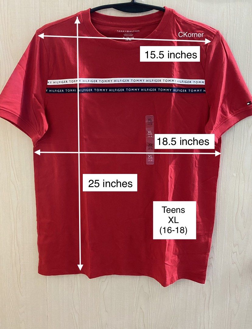Tommy Hilfiger Teen s Size Tshirt Men s Fashion Tops Sets