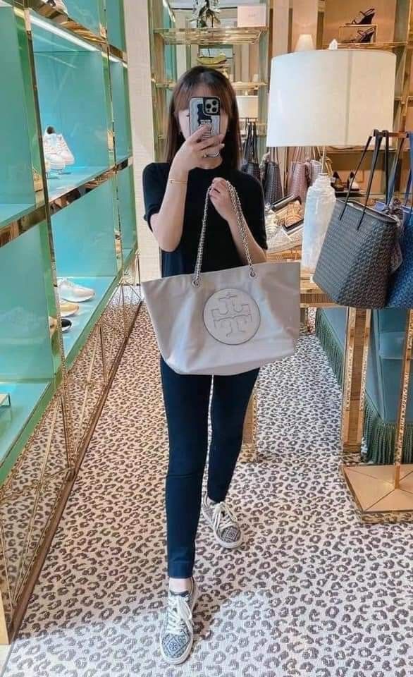 Tory Burch Chain Ella Nylon Tote