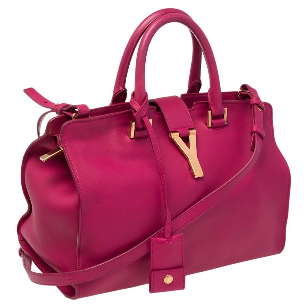 Yves Saint Laurent Pink Leather Small Cabas Chyc Bag