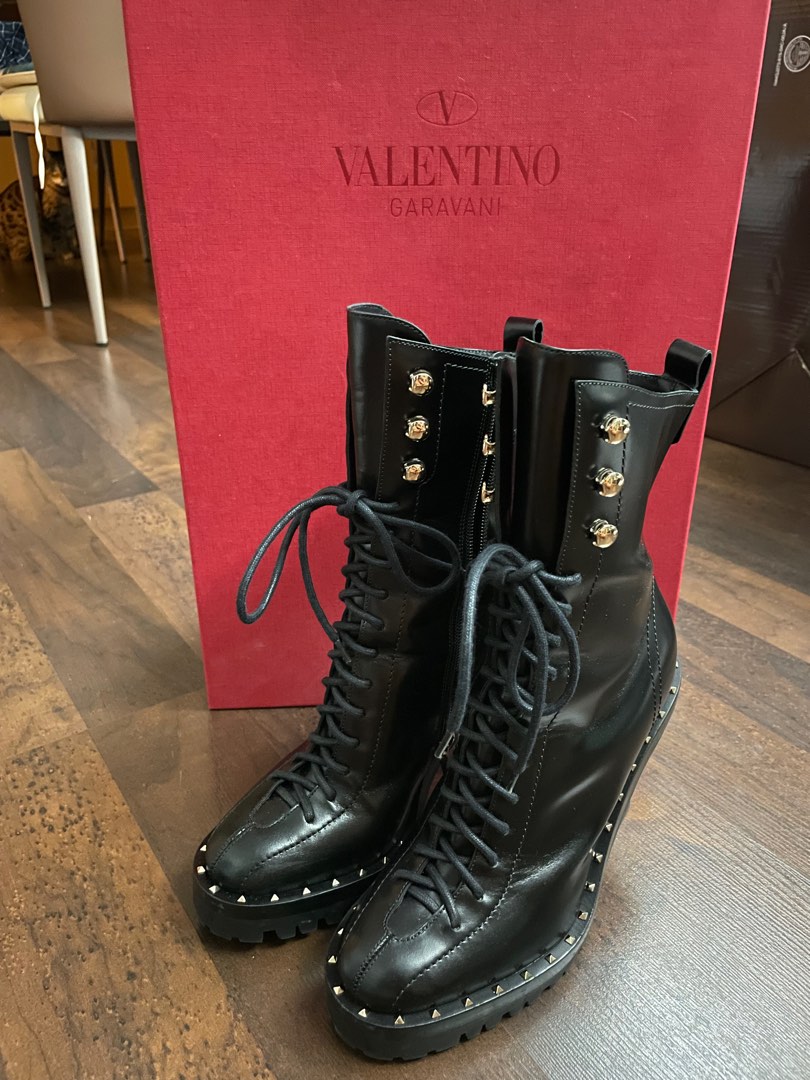 Valentino 女裝靴37碼, 名牌, 鞋及波鞋- Carousell