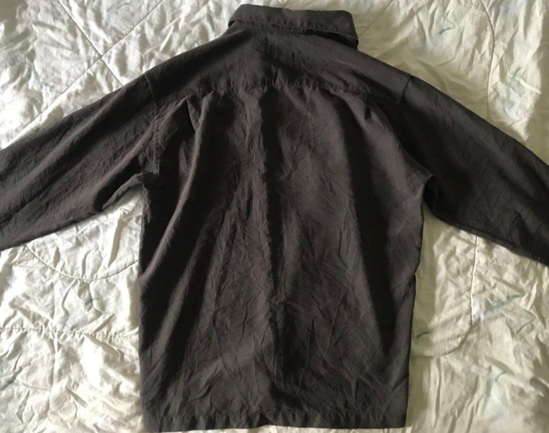 vanheusen dark brown oversized fit jacket
