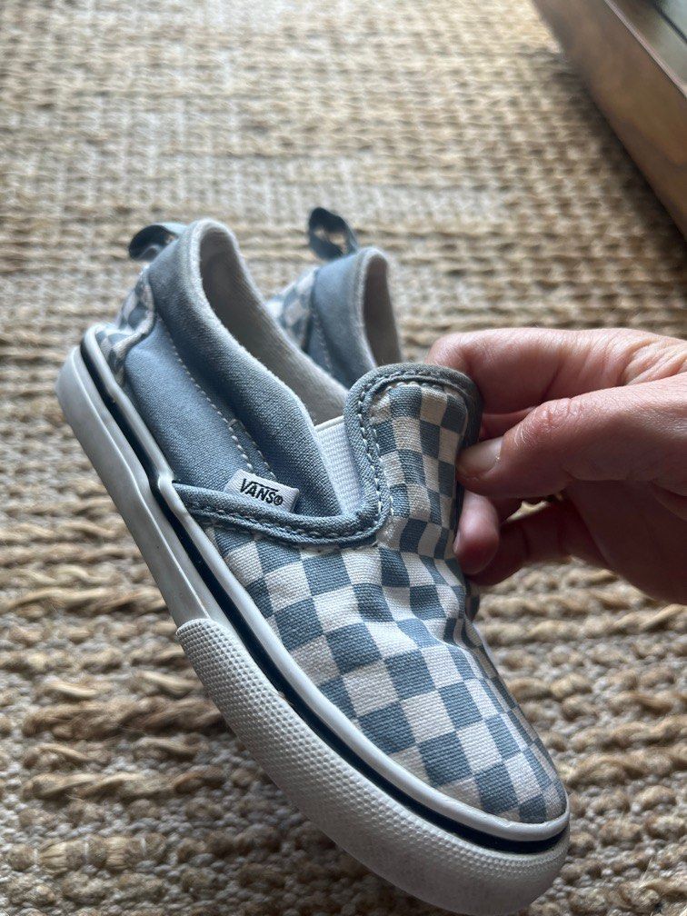 White and silver checkered vans on sale