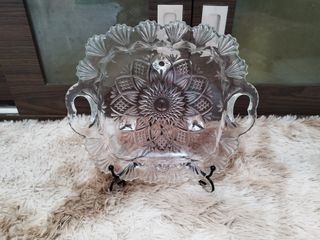 Vintage clear glass fruit plate