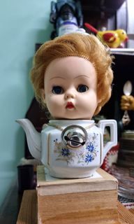 VINTAGE DOLL HEAD TEAPOT