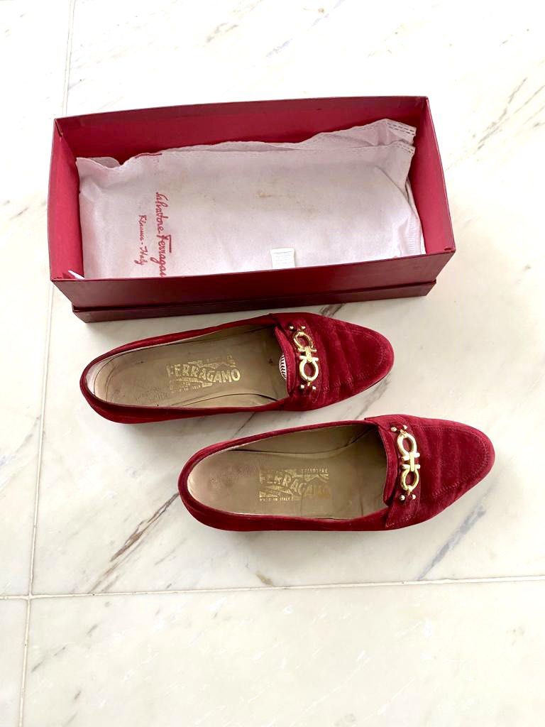 Red suede gucci loafers outlet