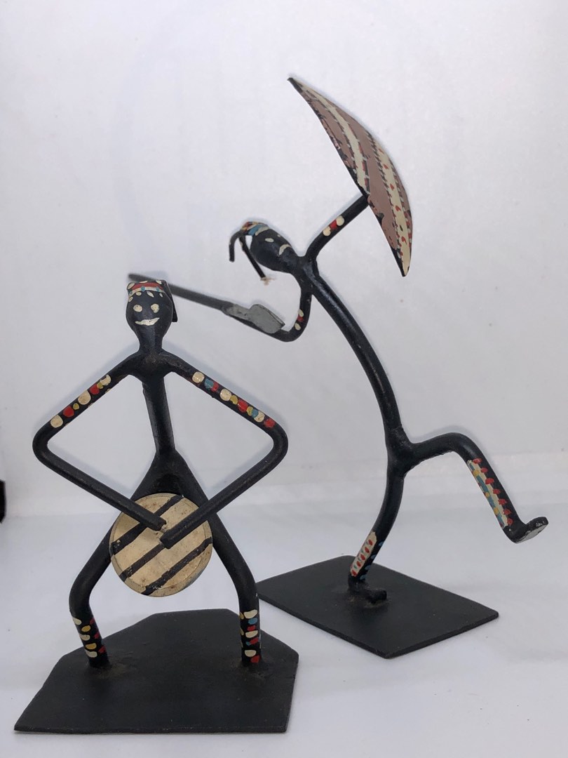 Vintage Peter Medway African Metal Art Figures, Hobbies & Toys