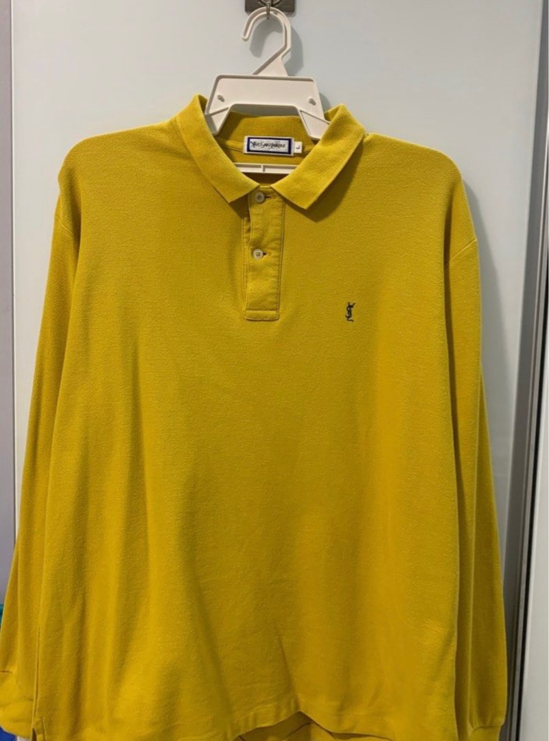 Vintage YSL Longsleeve Shirt Mustard Yellow