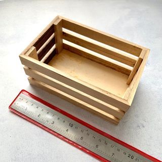 WOODEN CRATE BOX | craft box kayu natural keranjang wood