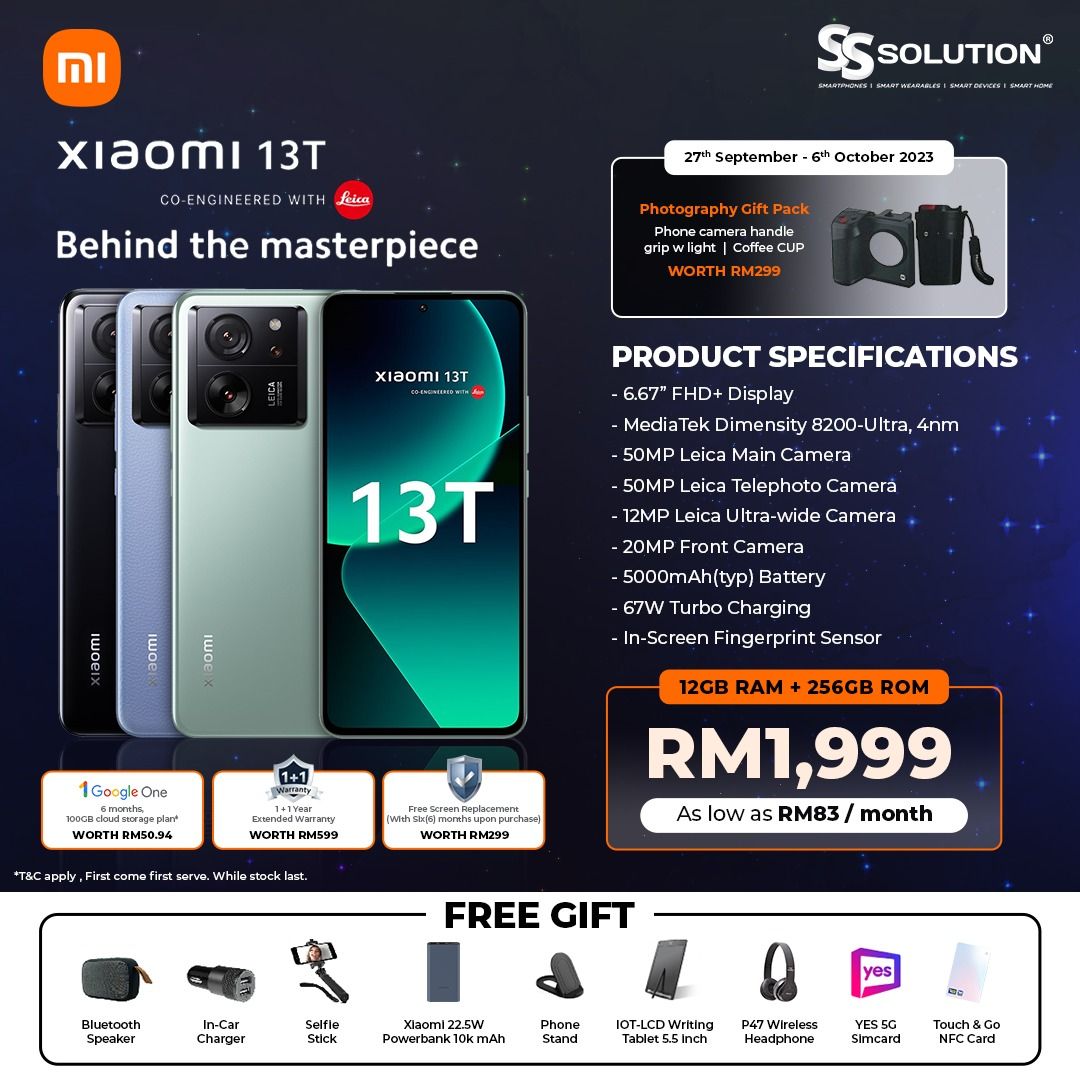Xiaomi 13T and Xiaomi 13T Pro Malaysia: Here's its official price,  pre-orders start 27 Sept - SoyaCincau
