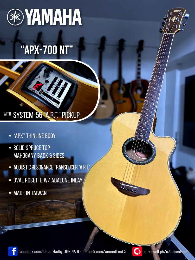 Yamaha APX700 SemiSlim Guitar, Hobbies & Toys, Music & Media, Musical