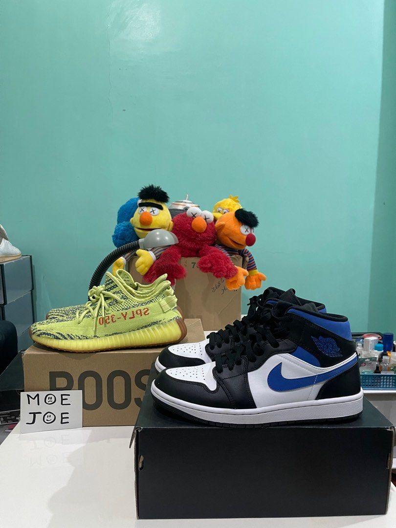 As pack Yeezy Frozen Yellow Air Jordan 1 Mid Racer Blue Men s
