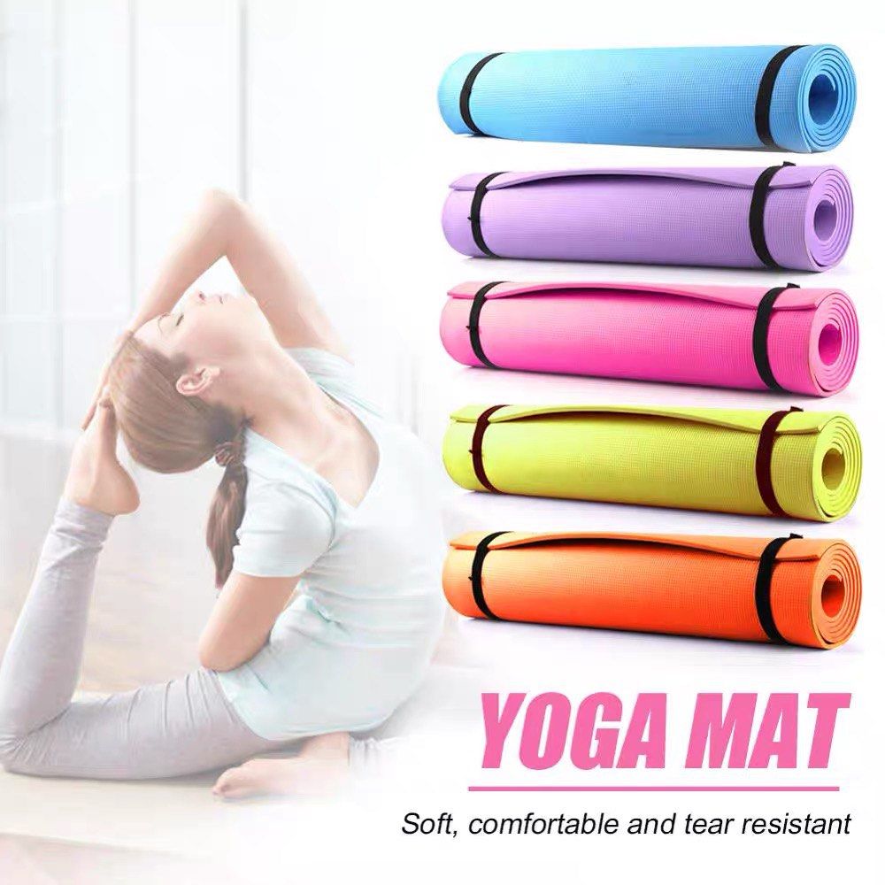 Yoga Mat Exercise Yoga Mat Thick Non Slip (Category: Other Sports Equipment and Supplies) located in Manila. Submitted by hugobearstore (Listing ID 1257019566, Image 1). Description: Description: 100% New Brand and Quality Service. We have enough inventory and look forward to your order. Your satisfaction is our lifelong pursuit. Features: Double-sided foam material, fire dustproof design, environmental protection and anti-bacterial, anti-static 