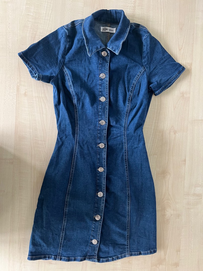 Zara Denim Short Dress, Women's Fashion, Dresses & Sets, Dresses on  Carousell