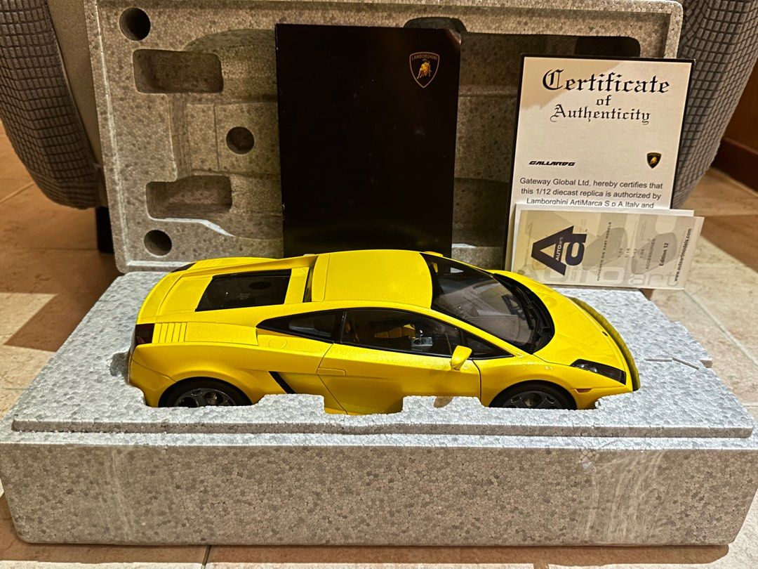1/12 AUTOart Lamborghini Gallardo (Metallic Yellow) not 1/18 BBR