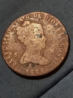 1848 8j  maravedis spanish coin