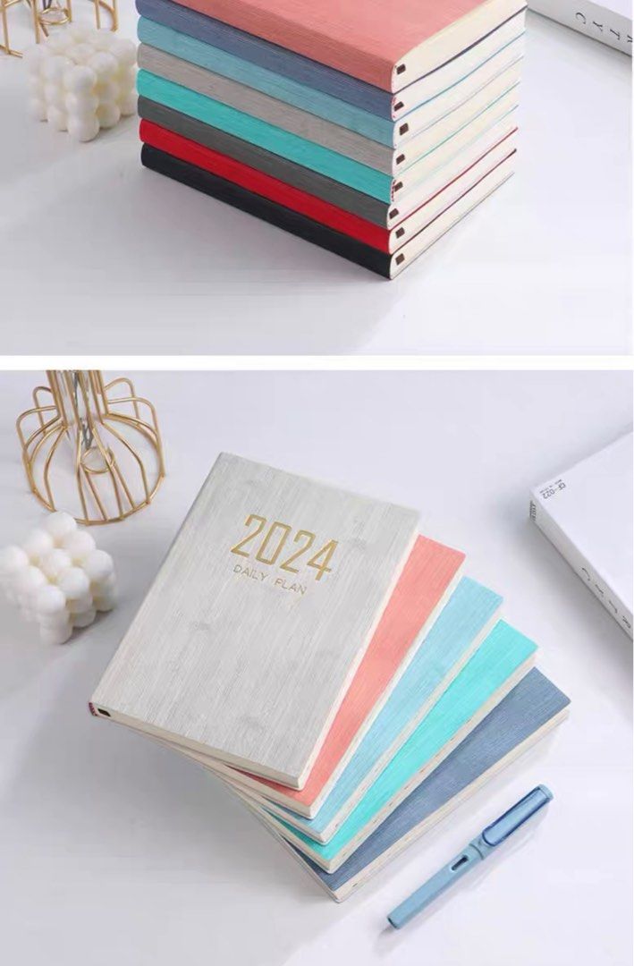 2024 Schedule book/Diary/Calendar book 全英文2024記事簿 興趣及遊戲 手作＆自家設計 文具
