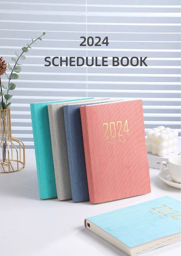 2024 Schedule book/Diary/Calendar book 全英文2024記事簿, 興趣及遊戲, 手作＆自家設計, 文具