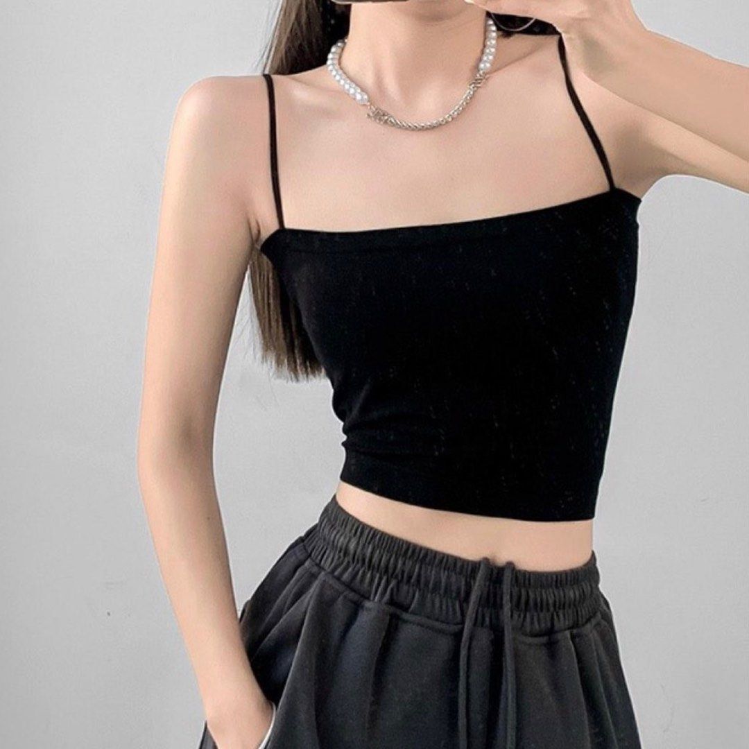 Shoestring strap tops clearance