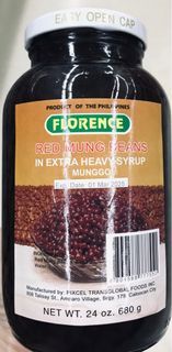 680g Florence Red Mung Beans In Extra Heavy Syrup 24oz Munggo