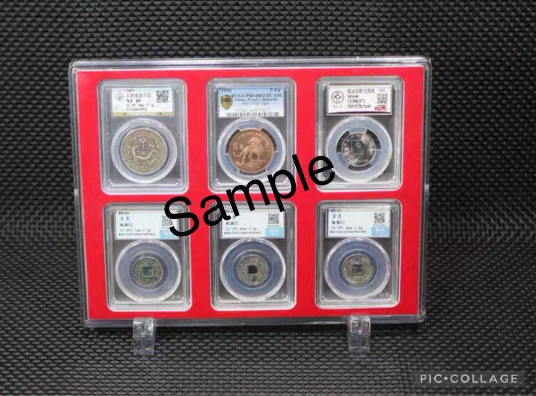 6 holes PCGS Slab Coin Acrylic Display Case, Hobbies & Toys ...
