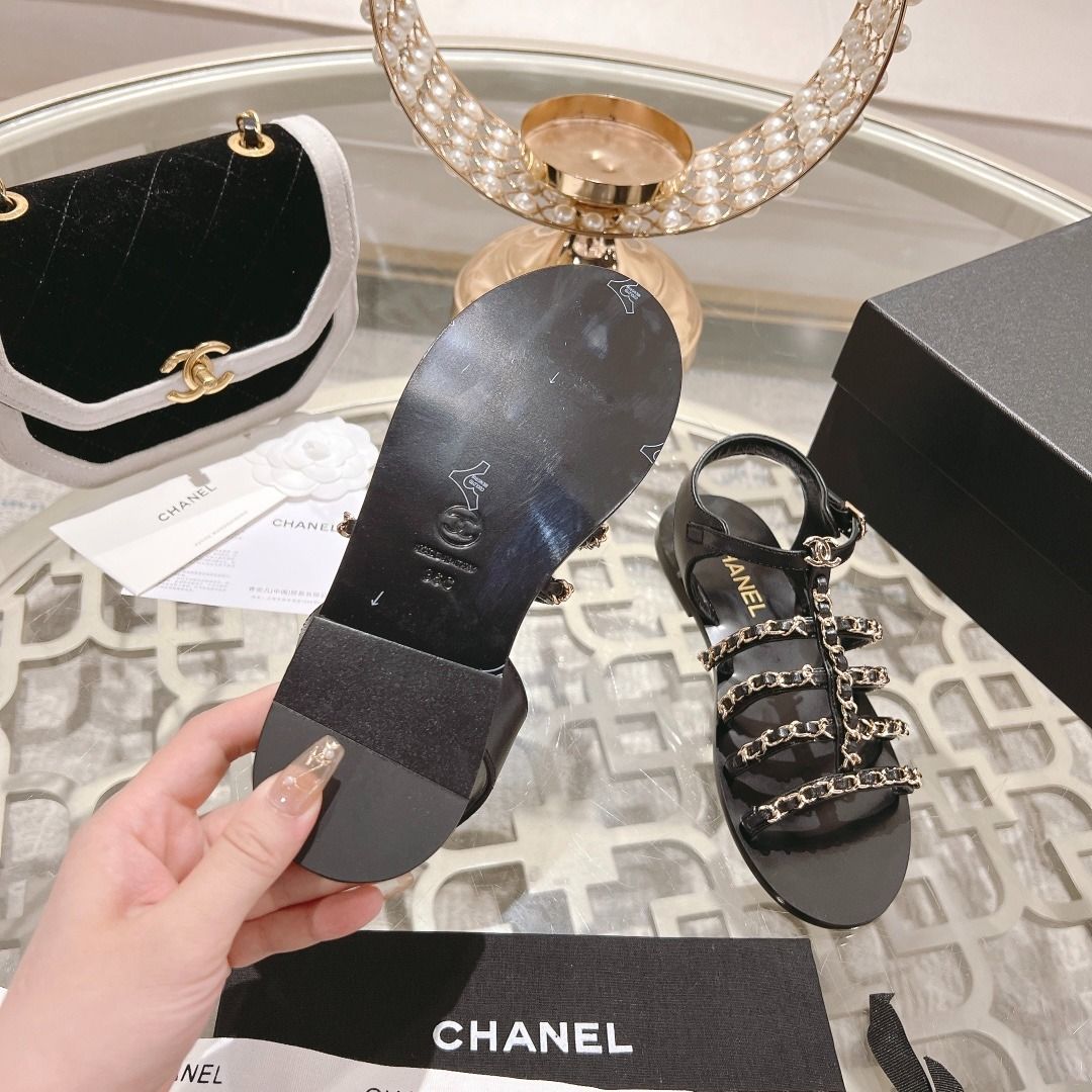 Chanel chain sandals outlet 2018
