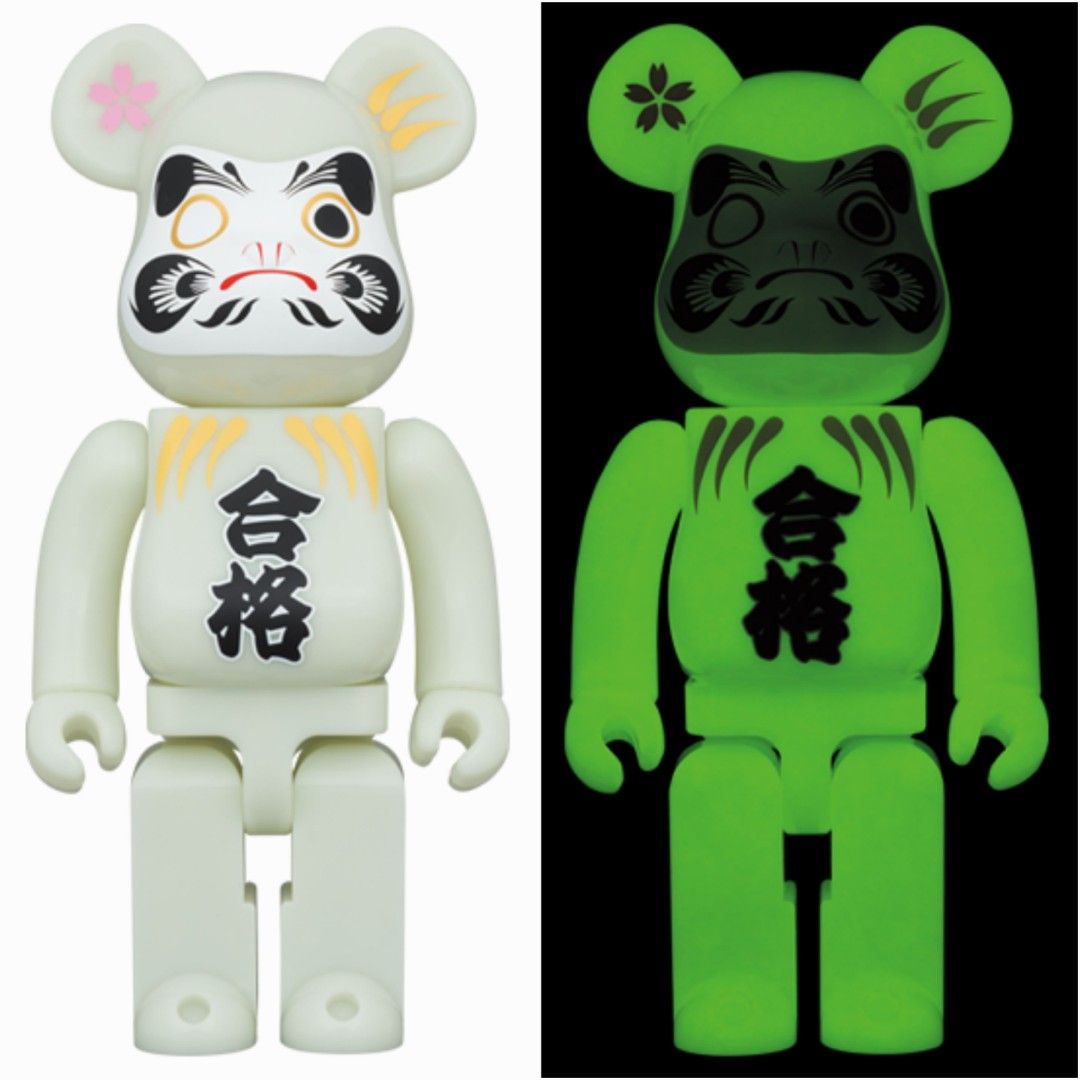 BE@RBRICK 達磨 合格 蓄光 100%+400%-