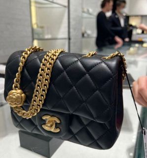 Chanel 23S Mini Flap with Camellia Adjustable Strap, Luxury, Bags & Wallets  on Carousell