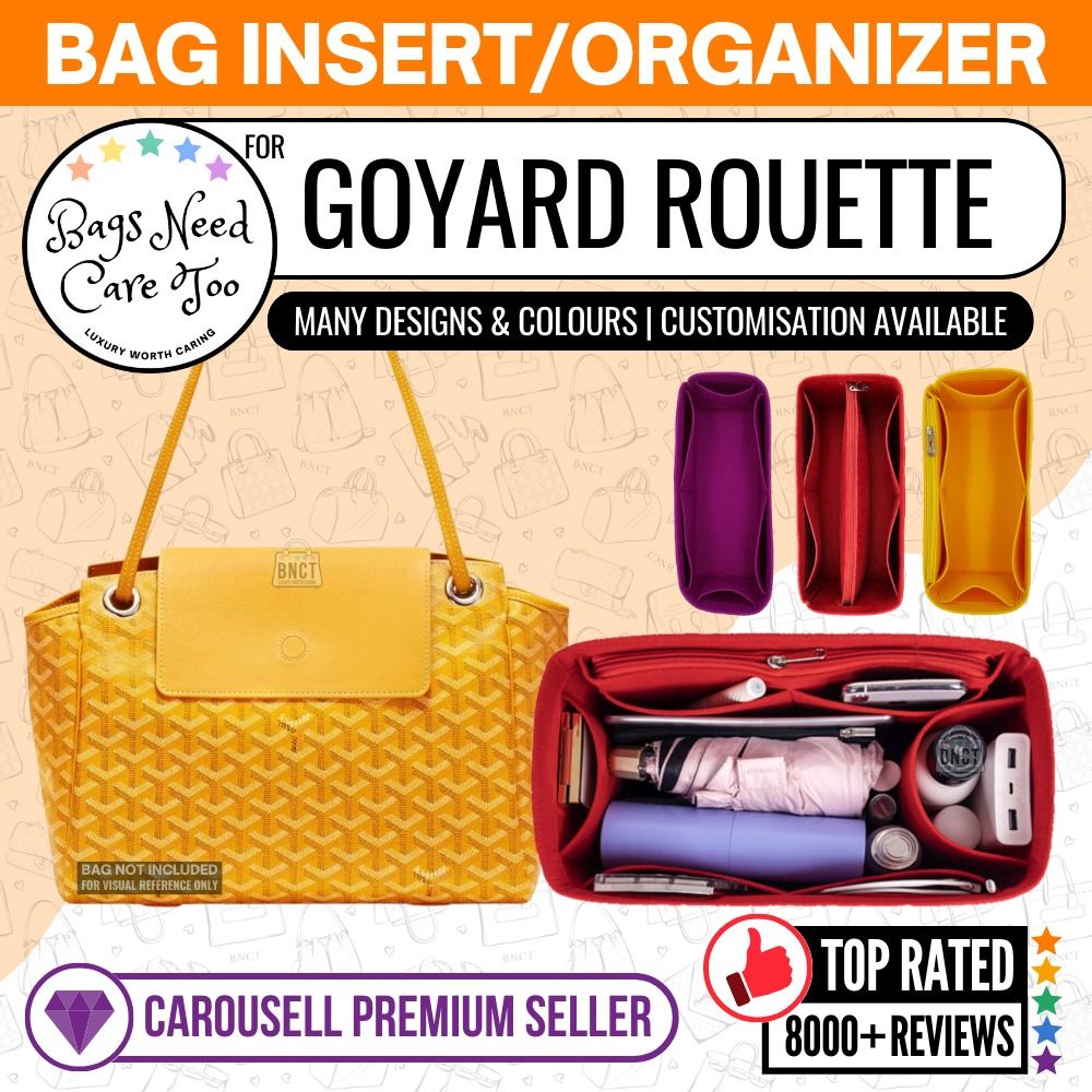Bag organizer, organizer for goyard rouette, bag purse organizer, felt  organizer, bag insert, bag organizer for goyard, insert for goyard