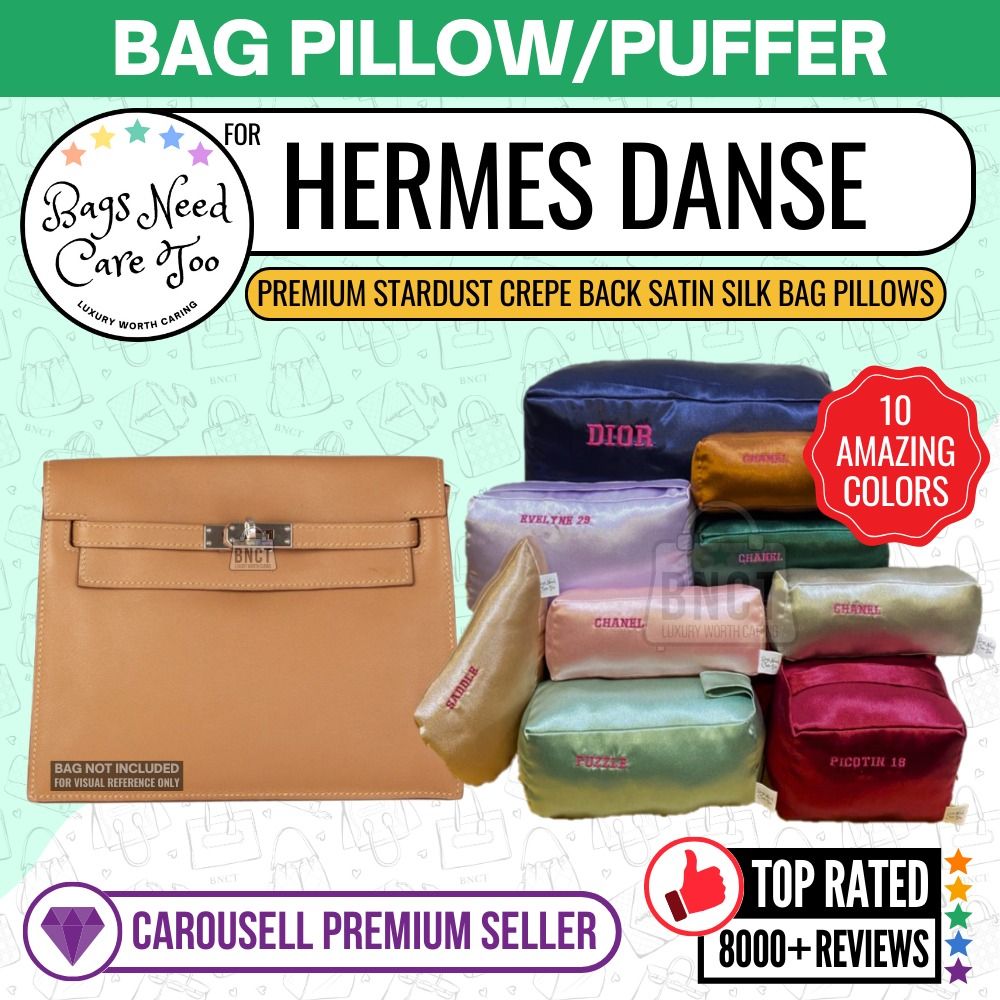 Hermes Danse Bag Pillow Shaper Premium Stardust Satin Silk Storage Puffer Insert Ready Stock