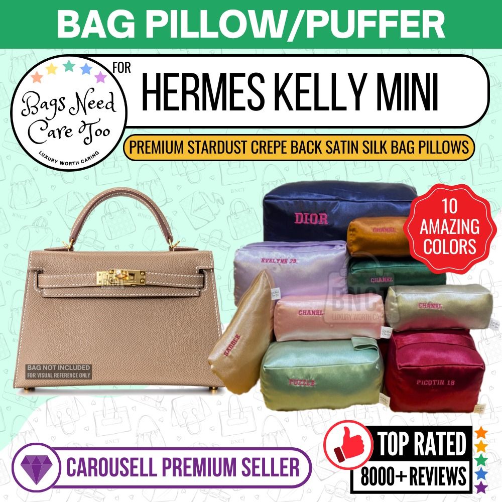 Cream White Faux Fur Pillow Luxury Bag Shaper For Hermes Lindy 26/30